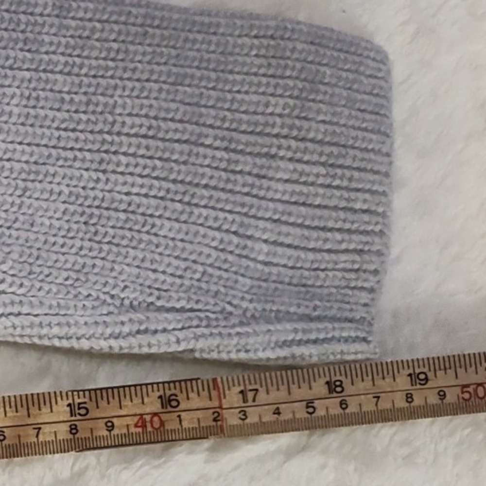 Cabi Womens Gray Ribbed Deep V Pullover Sweater Side Zippers Size Large #3531 - Picture 4 of 10